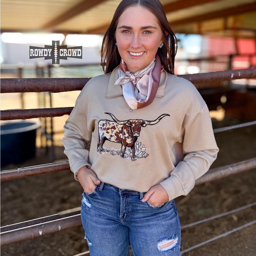 Lomita Longhorn Pullover - Tan